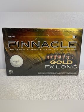 Pinnacle Gold FX Long Distance 15 Pack Golf Balls New